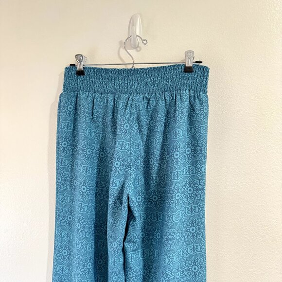 NEW Prana Pants Isadora Size M Medium Palazzo Mosaic Blue Wide Leg Boho Pull On - Picture 6 of 10